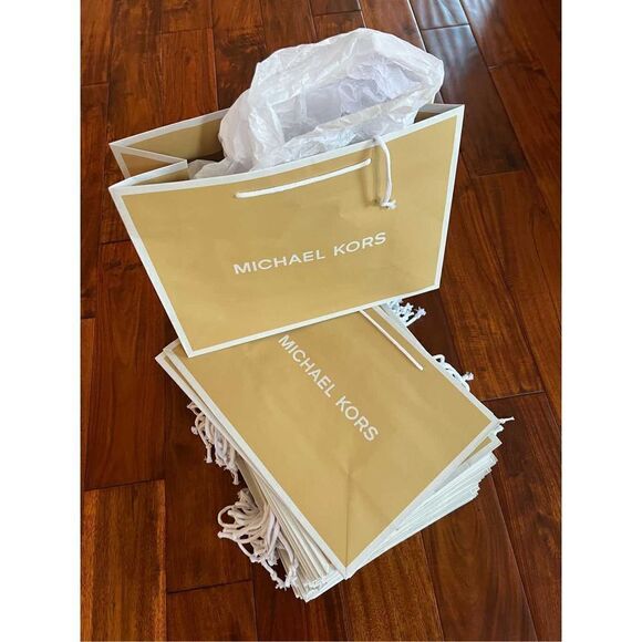 1 Medium Michael Kors Gift Gifting Paper Shopping Bag Tote Satchel - Picture 4 of 11